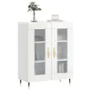 vidaXL Sideboard Hochglanz-Weiß 69,5x34x90 cm Holzwerkstoff Produktbild-Vorschau 3