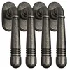 Fenstergriff Set 4 x FG Helena 1675 Antik Grau Rasterolive Produktbild-Vorschau 1