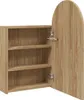 vidaXL Spiegelschrank mit LED-Beleuchtung Gewölbt Produktbild-Vorschau 4