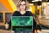 MuchoWow® Laptop Aufkleber Sticker Cover Nordlicht - Bäume Produktbild-Vorschau 5