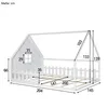 Hausbett mit Lattenrost, Rausfallschutz und Zaun, 140x200 Produktbild-Vorschau 6