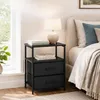Relaxdays, set di 2 comodini, con 2 cassetti e ripiani, Anteprima dell’immagine prodotto 3