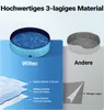 Comparison of two pet pools, highlighting the material quality of one. Produktbild-Vorschau