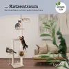 Katzenbaum Kratzbaum deckenhoch Sisal Plüsch beige Produktbild-Vorschau