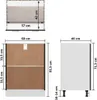 vidaXL Szafka dolna czarna 60x46x81,5 cm materiał Podgląd zdjęcia produktu 9