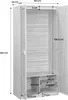sweeek - Kleiderschrank mit Rattan-Geflecht und Holzdekor, Produktbild-Vorschau 6