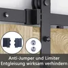 YZNAHRE Schiebetür Komplettset Schiebetürbeschlag Set 183cm Produktbild-Vorschau 11