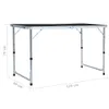 vidaXL Table de camping pliante Gris Aluminium 120x60 cm Voir les images du produit 7