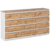 STIV Möbel | Commode à 12 tiroirs (8+4) | Blanc mat / Chêne Voir les images du produit 1