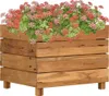 vidaXL Zvýšená posteľ 50x40x38 cm Teakové drevo a oceľ Náhľad obrázku produktu 8