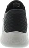 The back view of a black and gray Skechers slip-on shoe. Anteprima dell’immagine prodotto