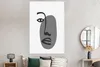 MuchoWow® Poster Gesicht - Strichzeichnung - Schwarz - Weiß Produktbild-Vorschau 4