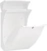 A white plastic mailbox mounted on a wall. Produktbild-Vorschau