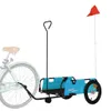 vidaXL Rimorchio per bicicletta blu Tessuto Oxford e ferro Anteprima dell’immagine prodotto 3
