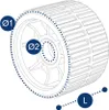 DOMAR Kielrolle für Bootstrailer 120 mm PVC Bootsrolle blau Produktbild-Vorschau 4