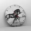 Wanduhr - Rund - Glasuhr - Pferde Tiere Galopp Wiese - Produktbild-Vorschau 4