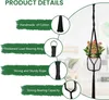 flintronic 4er Set Makramee Blumenampel, Boho Deko Produktbild-Vorschau 3