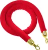rote, dicke Samtkordel mit zwei goldenen Enden mit je einem Hakenkarabiner dran Produktbild-Vorschau