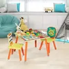 WOLTU Kindertisch mit 2 Stühle, Massivholz Beinen, für Produktbild-Vorschau 1