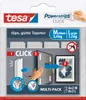 The image shows the packaging of tesa Powerstrips CLICK, with instructions on how to use them. Anteprima dell’immagine prodotto