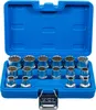 A set of 16-piece socket wrenches in a blue plastic case. Náhled obrázku produktu
