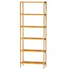 A tall, narrow, six-tier shelving unit made of bamboo. Produktbild-Vorschau