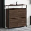 vidaXL Armoire à chaussures avec 4 abattants, aspect chêne Voir les images du produit 2