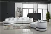 Leder Sofa Ecksofa Wohnlandschaft Rund Couch Sitz Polster Produktbild-Vorschau 2
