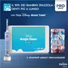 A promotional image for an Oral-B electric toothbrush kit featuring Disney Frozen characters, showing the toothbrush, a tablet displaying the Magic Timer app, and interchangeable stickers. Náhled obrázku produktu