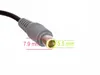 Close-up of a laptop power adapter connector with dimensions indicated. Produktbild-Vorschau