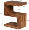 WOHNLING Beistelltisch MUMBAI Massivholz Sheesham S Cube Produktbild-Vorschau 7
