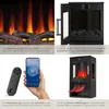 Elektrický krb Aidan, 2 nastavení teploty, efekt plamene, Náhled obrázku produktu 4