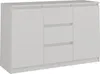 Moderne Kommode 2 Türen 3 Schubladen 120 cm | Farbe: Weiß | Produktbild-Vorschau 1