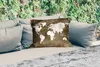 MuchoWow® Outdoor Kissen - Weltkarte - Vintage - Sepia - Produktbild-Vorschau 2