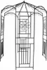 vidaXL Rosenpavillon 250 cm Dunkelgrün Produktbild-Vorschau 1