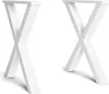 Piedi, Gambe, Supporto forma a X, Gambe del tavolo in legno Anteprima dell’immagine prodotto 1