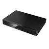 A black Panasonic Blu-ray player is shown from a diagonal top-front view on a white background. Produktbild-Vorschau