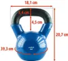 Knv08 Blue Kettlebell En fonte Avec revêtement en vinyle Voir les images du produit 12
