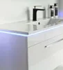 Badmöbelset 120cm Königsblau Weiß Hochglanz LED-Funktion Produktbild-Vorschau 4