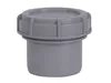 A gray plastic end cap with a screw-on cap. Anteprima dell’immagine prodotto