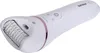 A white Philips epilator with pink accents is shown against a white background. Podgląd zdjęcia produktu