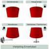 Wogati® Premium Lampenschirm E14/E27 Baumwolle | Rot / Produktbild-Vorschau 3