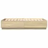 vidaXL Bettgestell Sonoma-Eiche 120x200 cm Holzwerkstoff Produktbild-Vorschau 4
