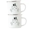 Nö Emaille Tasse Einfach Nein Lustig Katze unhöflich Spruch Produktbild-Vorschau 2
