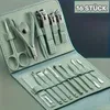 16-teiliges Premium Nagelpflege-Set aus Edelstahl grün Produktbild-Vorschau 1