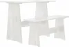 The Living Store Esstisch mit Bank REINE Weiß Massivholz Produktbild-Vorschau 2