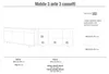 Mobile 3 Ante 3 Cassetti 164x92x41 cm Ossido Nero/Marmo Anteprima dell’immagine prodotto 4