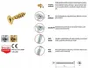 Tvrzené vruty do dřeva 6x40mm 10ks PZ3 zlaté Náhled obrázku produktu 2