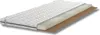 A cutaway view of a mattress topper showing its different layers. Produktbild-Vorschau
