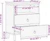 vidaXL Szafka nocna 50x33x60 cm z litego drewna mango Podgląd zdjęcia produktu 8